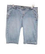Ratio Liz Claiborne Womens 14 Bermuda Shorts Blue Denim Stretch - $10.05