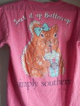 Simply Southern Suck it up Buttercup Squirrel Graphic Tee T-Shirt Double... - $156.53 MXN