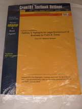 Cram101 Textbook Outline Study Guide &#39;Legal Environment of Business&#39; Fra... - £10.95 GBP