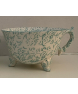 Anthropologie Attingham Collection Fine Stoneware Footed Teacup Turquoise - €21,36 EUR