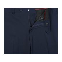 Men Renoir Flat Front Suit Separate Pants Slim Fit Soft Feel Slacks 201-19 Navy image 8