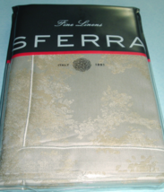 Sferra Lumia Ivory Standard Sham Egyptian Cotton Sateen Jacquard Italy New - $63.48 CAD