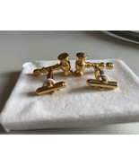 Pair of Cufflinks - Gold Gavel Jury Lawyer Legal Profession Back To School - $12.09