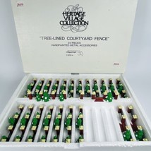 Dept 56 Tree Lined Courtyard Fence Lot Of 23 NEW Retired Dickens Village 52124 - £136.36 GBP