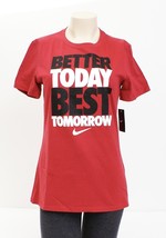 Nike Dark Red Better Today Best Tomorrow Short Sleeve T Tee Shirt Women&#39;... - $39.99