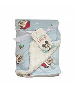 Disney Baby Boy&#39;s Mickey Mouse Fleece Sherpa Blue Holiday Christmas Blanket - $419.13 MXN