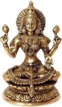Laxmi Statue brass goddess 9 Inches gold colour - £177.29 GBP