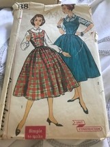 COMPLETE 14/34 vintage sewing pattern simplicity 2238 jumper dress FULL ... - $18.68