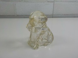 VINTAGE 1940’s PUPPY DOG  GLASS 3” CANDY CONTAINER FEDERAL - $15.95