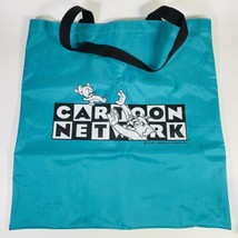 1998 Cartoon Network Tom and Jerry Vintage Carry Tote Bag Made In USA Aqua Teal - £16.05 GBP