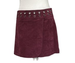 BCBGMAXAZRIA Bordeaux Dorthy Faux Suede Coachella Mini Skirt – Size Small S - £35.37 GBP
