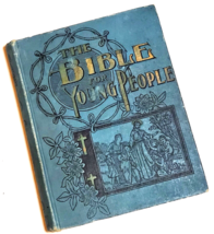 Antique 1900 Young Folks Bible Sweet Stories Of God&#39;s Word Illustrated Hardcover - £47.00 GBP