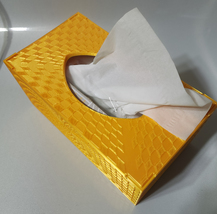 3D Printed Designer Facial Tissue Dispenser Box Cover Holder Gold - £23.55 GBP