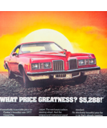 1977 Pontiac Grand Prix Advertisement Vintage Automobilia General Motors... - $460.99 MXN