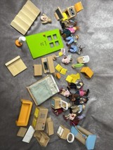 Huge Hape Wooden Doll House Furniture Lot - Kitchen Bathroom Living 14 Ppl - $74.80