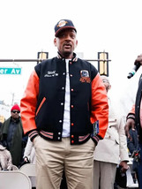 Will Smith Way Philadelphia Varsity Jacket With Orange Leather Sleeves - $150.00+