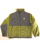 Fleece Jacket M (10/12) Russell Athletic Warm Full Zip Long Sleeve Green... - $14.01