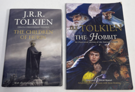 Lot of 2 Tolkien Books: The Hobbit Illustrated Ed. &amp; The Children of Hurin - £12.31 GBP