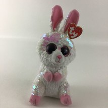 Ty Flippables Bonnie Bunny Rabbit 7&quot; Plush Bean Bag Stuffed Sequins Tags - £13.39 GBP