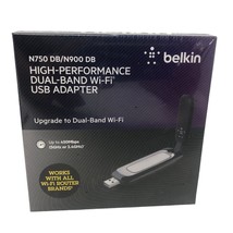 NIP Belkin N750 DB/N900 DB High-Performance Dual-Band WiFi USB Adapter Sealed - $148.49