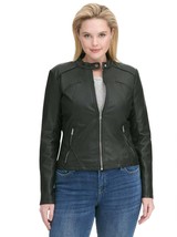 Hidesoulsstudio Women Black Biker Leather Jacket Plus Size #4 - £111.90 GBP