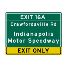 Replica Indianapolis Motor Speedway Metal Highway Sign - £18.88 GBP+
