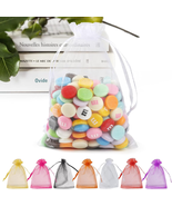 50 Pack Organza Bags 5 X 7 Inch, White Sheer Favor Mesh Bags Drawstring,... - $8.86
