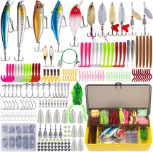 Fishing Lures Fishing Gear Tackle Box Fishing Attractants for Bass Trout Salmon - £29.27 GBP