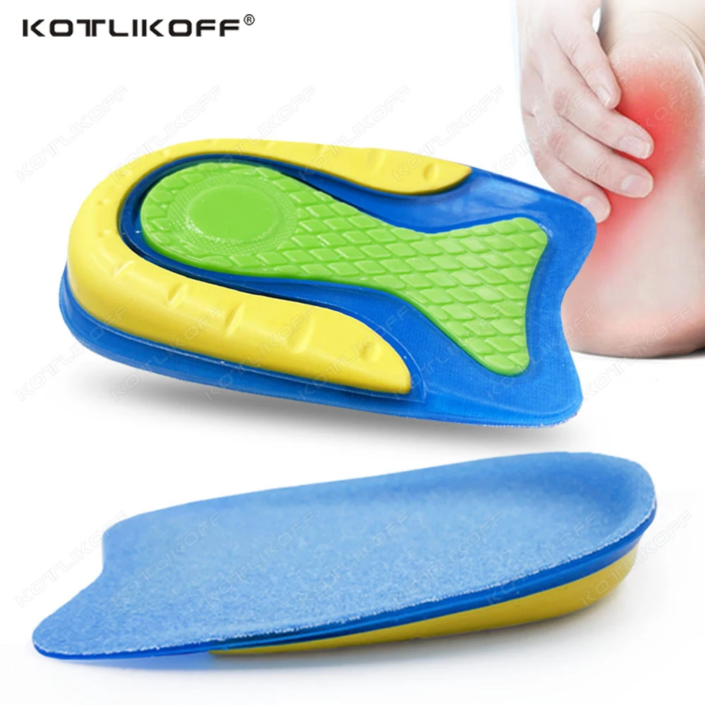 2PCS  Running  Gel Insoles For Feet Heel Cups Pad Pain Fascitis Plantar Relief G - £117.68 GBP