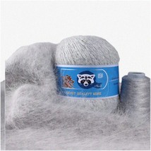 PlushCraft Mink Cashmere Yarn - Luxurious Hairy Long Plush for Hand Knit... - $57.37