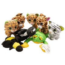 Ty McDonalds Plush Lot 8 Small Skulk Frog Zebra Leopard Giraffe Stuffed Animal - £9.18 GBP