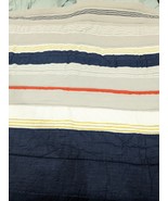 Pottery Barn Teen Wyatt Stripe Comforter Full Queen F/Q  blue orange yellow - $180.00