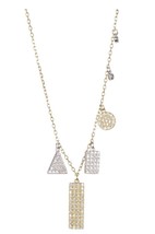 ADORNIA Gold Plated Sterling Silver Swarovski Crystal Necklace Two Tone NEW $425 - £141.03 GBP