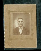 Vintage CDV Photo York PA Buttorff Photographer West Market Street Bow Tie - $9.89