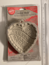 Cookie Press WILTON I Love You-New Open Package Vintage Ovenproof Scroll... - $10.59