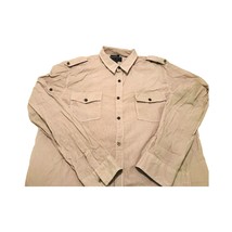 Vintage American Rag Men&#39;s Shirt 100% Cotton Gray Long Sleeve Button Down XL - £16.02 GBP