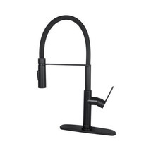 Pull Down Single Handle Kitchen Faucet, Black - £64.66 GBP