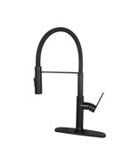 Pull Down Single Handle Kitchen Faucet, Black - £64.25 GBP