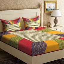 Traditional Jaipur Cotton Print Bedcover Bedsheet, Sanganeri Jaipuri Bed... - £26.06 GBP