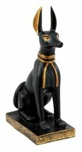 Sitting Ancient Egyptian God Anubis Jackal Dog Figurine 5&quot;H God of The Afterlife - £13.53 GBP