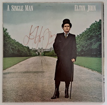 Elton John &#39;A Single Man&#39; Auotgraphed LP COA #EJ49372 - £555.55 GBP