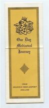 One Day Mediaeval Journey from Shannon Free Airport Ireland Brochure Map... - $17.82