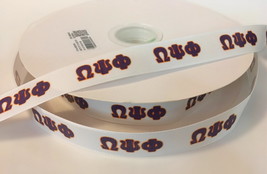 Omega Psi Phi Fraternity Greek Inspired Grosgrain Ribbon - £7.93 GBP