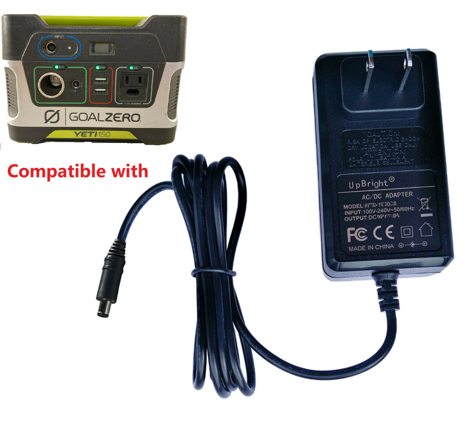 Ac Dc Adapter For Goal Zero Yeti 150 P/N: 22004 Solar Generator Power Supply