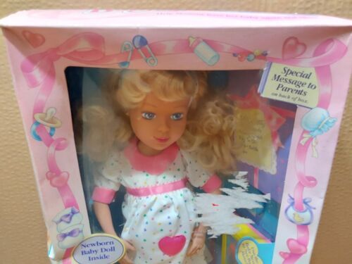 Primary image for Mommy's Having A Baby 18" Pregnant Doll 1992 New in Box Tyco Vintage