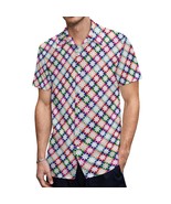 Mondxflaur Flower Floral Button Down Shirts for Men Short Sleeve Pocket ... - $35.65 CAD