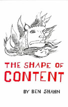 The Shape of Content by Ben Shahn, 1957 TRUE Vintage Paperback V. Good 1... - £13.24 GBP