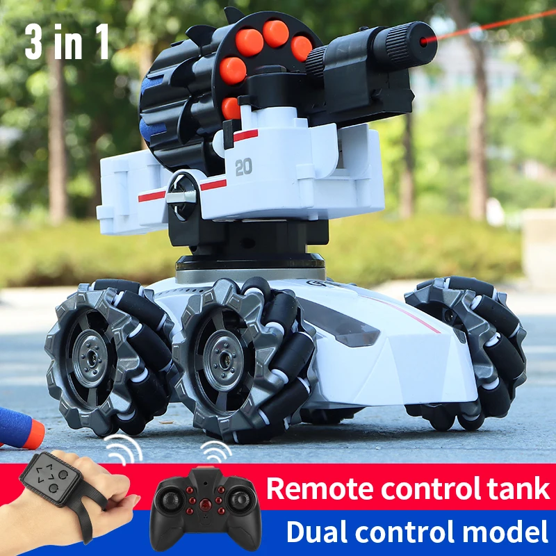 New 3in1 2.4G 4WD RC Tank Water Bomb Watch Gesture Sensing Off-road Drif... - $84.17+