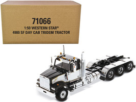 Western Star 4900 SF Tridem Day Cab Truck Tractor Black &quot;Transport Series&quot; 1/50  - £68.93 GBP
