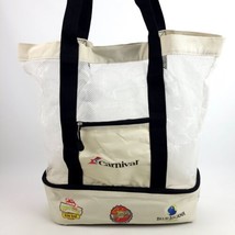 Carnival Cruise Lines - Beach Bag With Cooler White Mesh Tote Bag Off White - £22.94 GBP